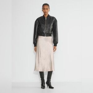 NEW Aritzia Babaton Slip Satin Midi Skirt